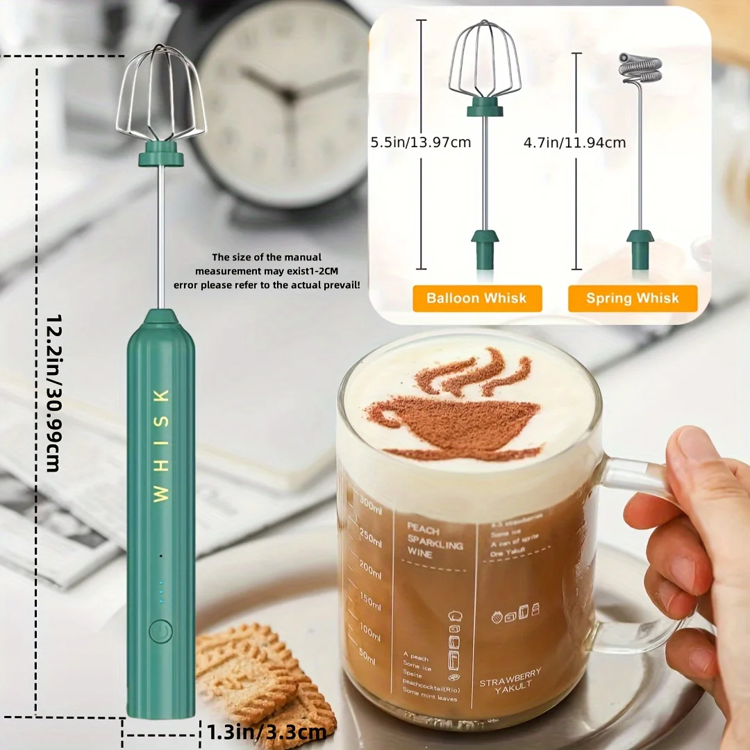 2000W Handheld  Milk Frother - Create Delicious Frappes, Lattes, And Matcha With Ease!