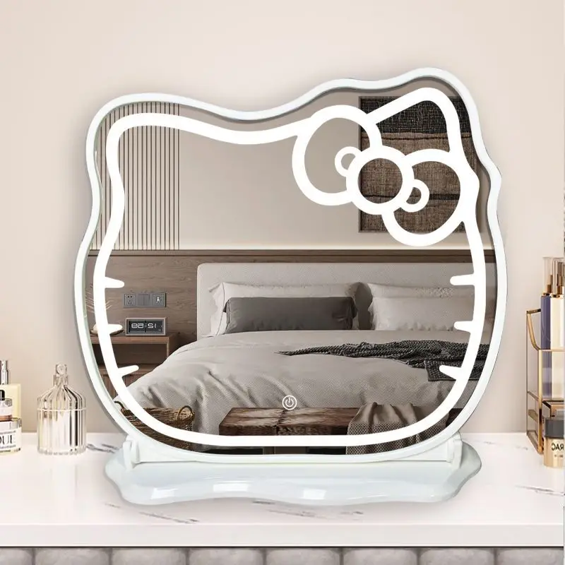 Make-upspiegel met lamp Meisjesslaapkamer Desktop Schoonheidsspiegel Smart Led Dressoir Dressing Spiegel Make-upspiegel Compacte spiegel