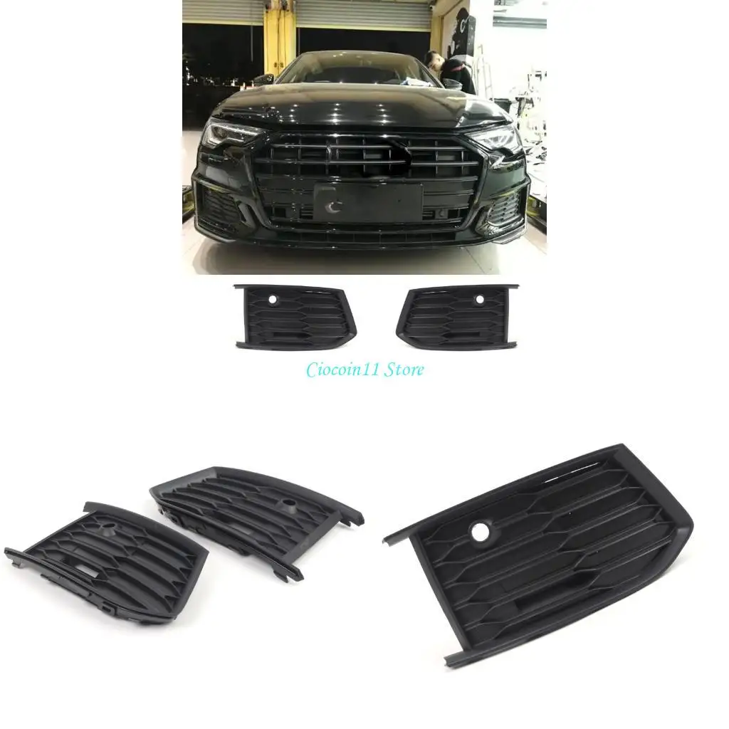 

Y1UB Car Left Right Fog Light Frame Cover Bumper Grille Vent For 4K0807151A 4K0807152
