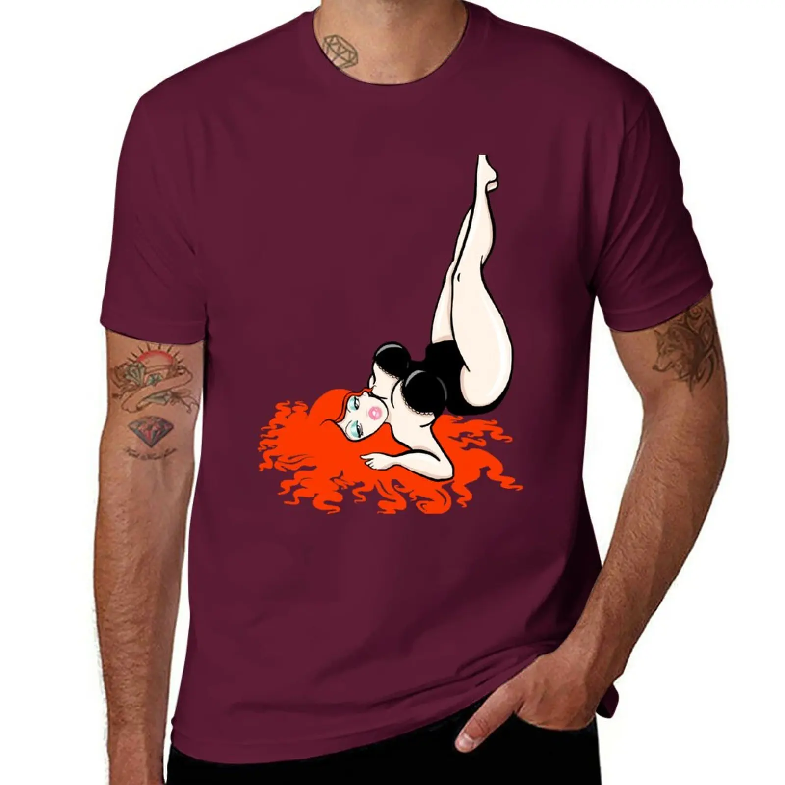 Ravishing Reclining Redhead T-Shirt sweat shirts graphic tees customizeds plain fruit of the loom mens t shirts