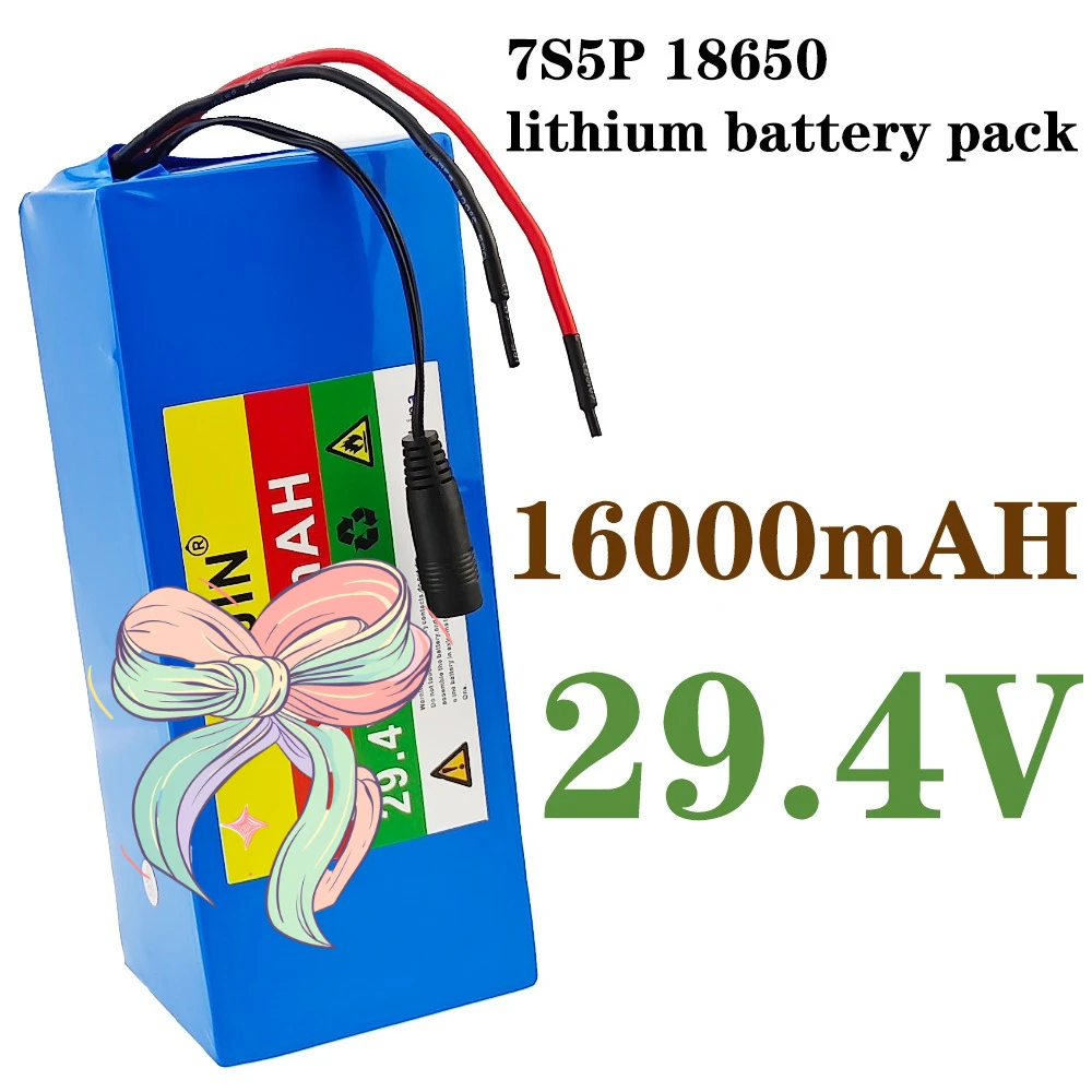

Batterie Lithium-Ion pour Vélo Électrique, Fauteuil Roulant, 7S5P, 24V, 16Ah, 500W, 29.4V, 16000mAh, 18650
