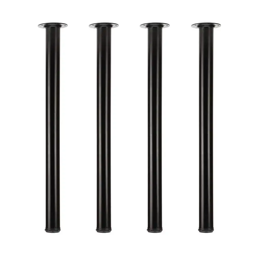 

28 inch Adjustable Metal Desk Legs, Office Table Furniture Leg Set, Set of 4 Black