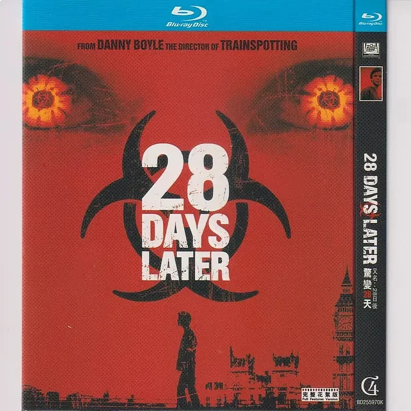 Blu-ray Movie 28 Days Later and 28 Weeks Later High Definition 1080P Dual Blu-ray Disc Set Non- Disc