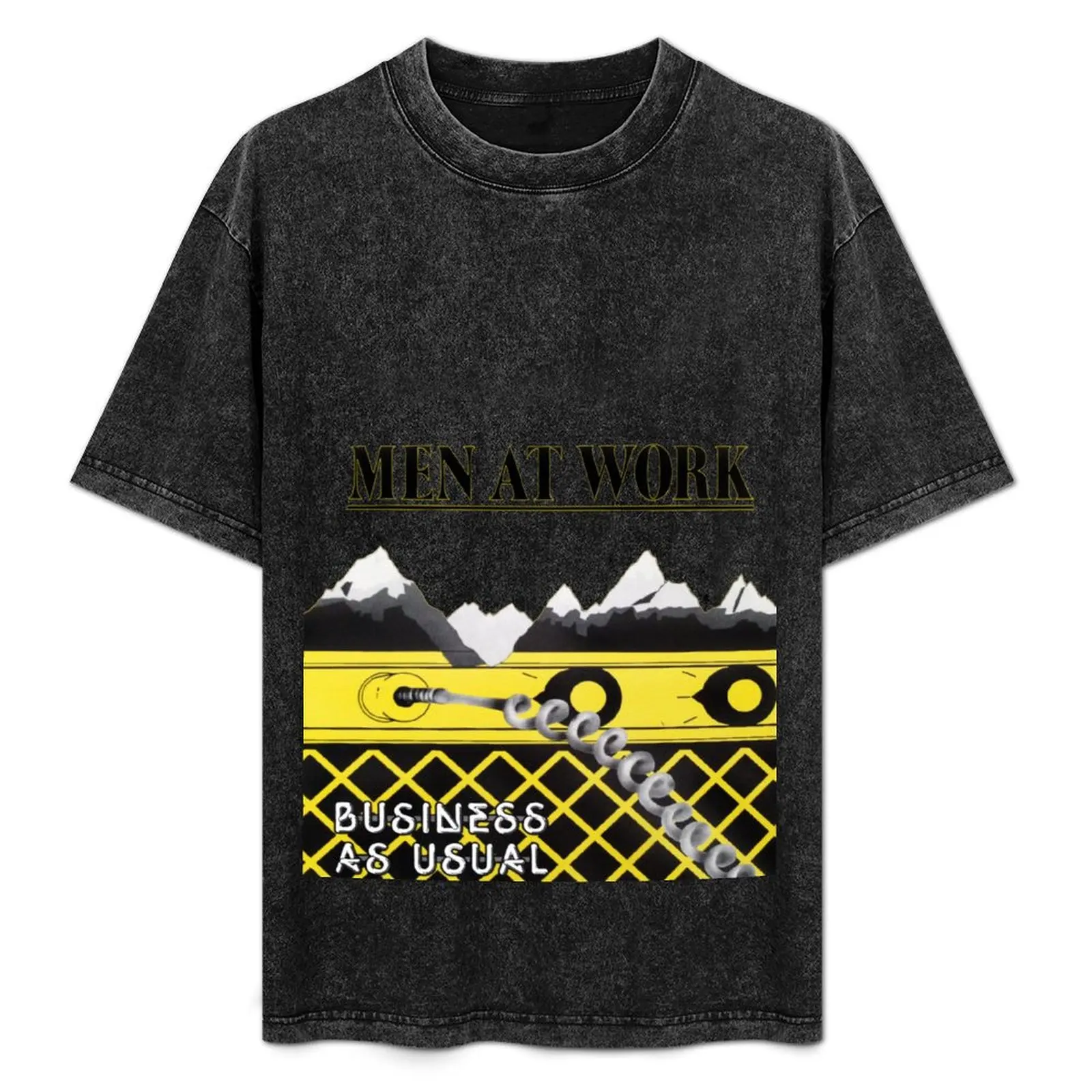 

Men At Work Tee T-Shirt Casual Light Summer Short Sleeve Top