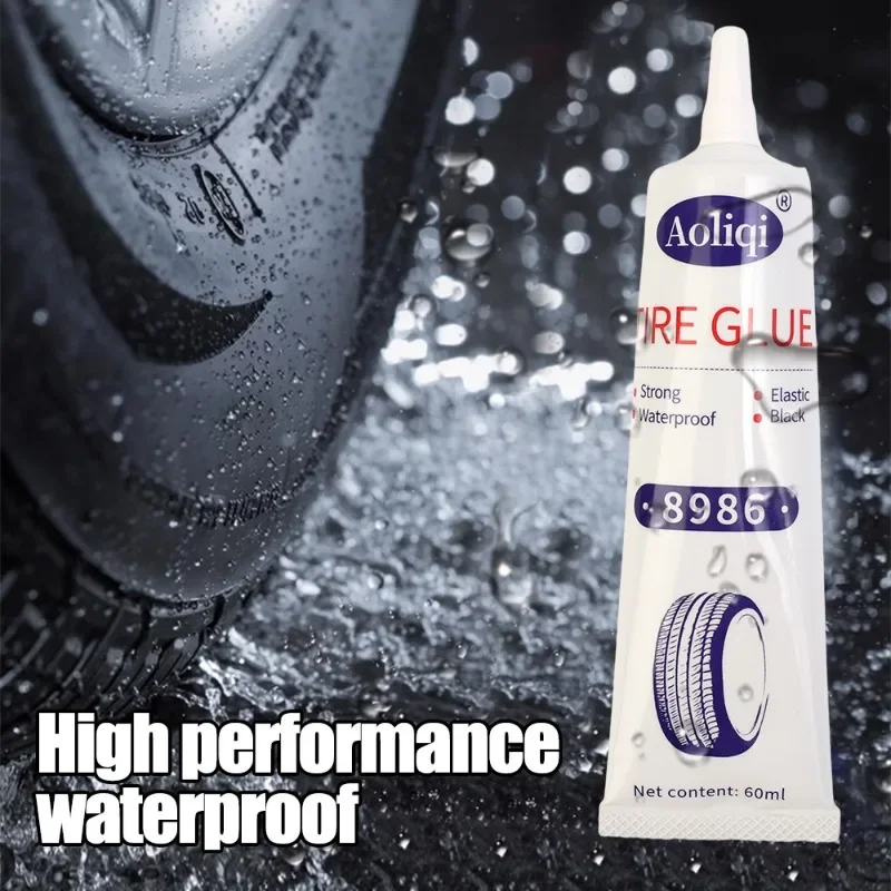 Tire Repair Glue Liquid Strong Rubber Glues Black Rubber Wear-resistant Non-corrosive Adhesive Car Instant Strong Leather Tools