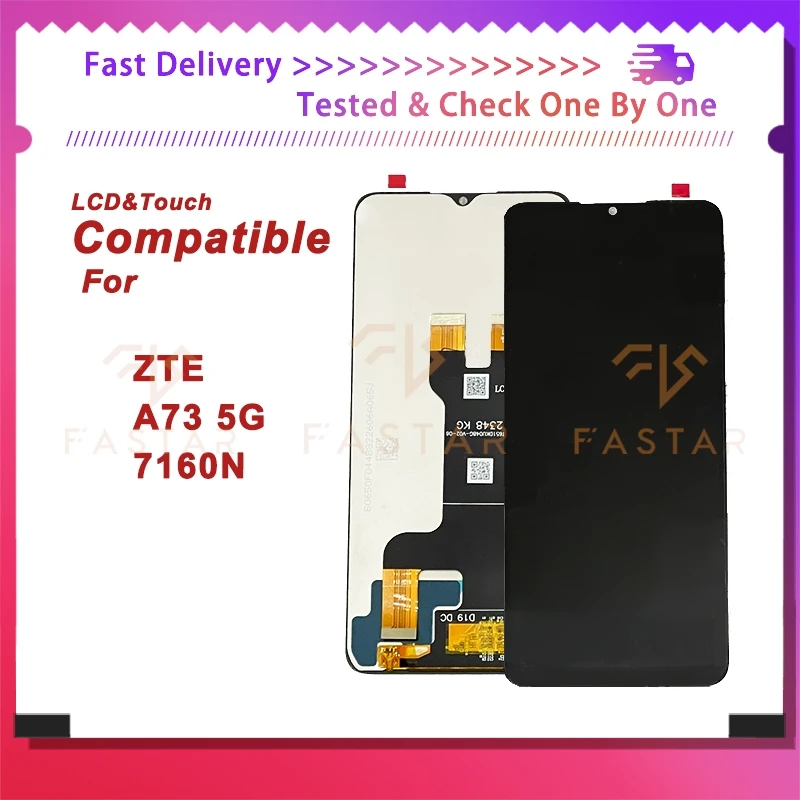 

A73 5G 6.52"Tested For ZTE A73 5G 7160N LCD Display Touch Digitizer Assembly Replacement Parts Phone Screen ZTE A73 5G lcd