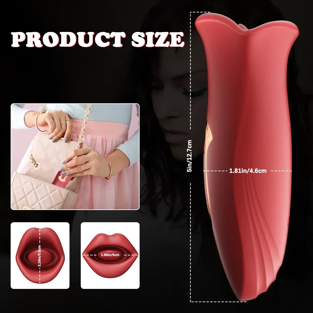 Vibrador de succión de clítoris Oral para morder la boca para mujeres, lamiendo lengua, pezones del clítoris, estimulador femenino, masturbador, juguetes sexuales para orgasmo