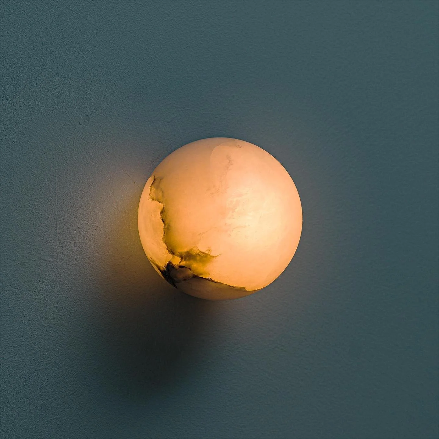 Spanish marble wall lamp, ball lamp, retro Chinese wabi-**** wind medieval designer minimalist bedroom bedside lamp