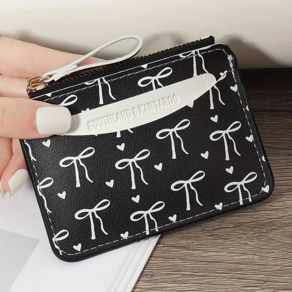 Fashion PVC Credit Card Holder Roomy Slim Card Case Small Lightweight Zipper Wallet for Women Girls