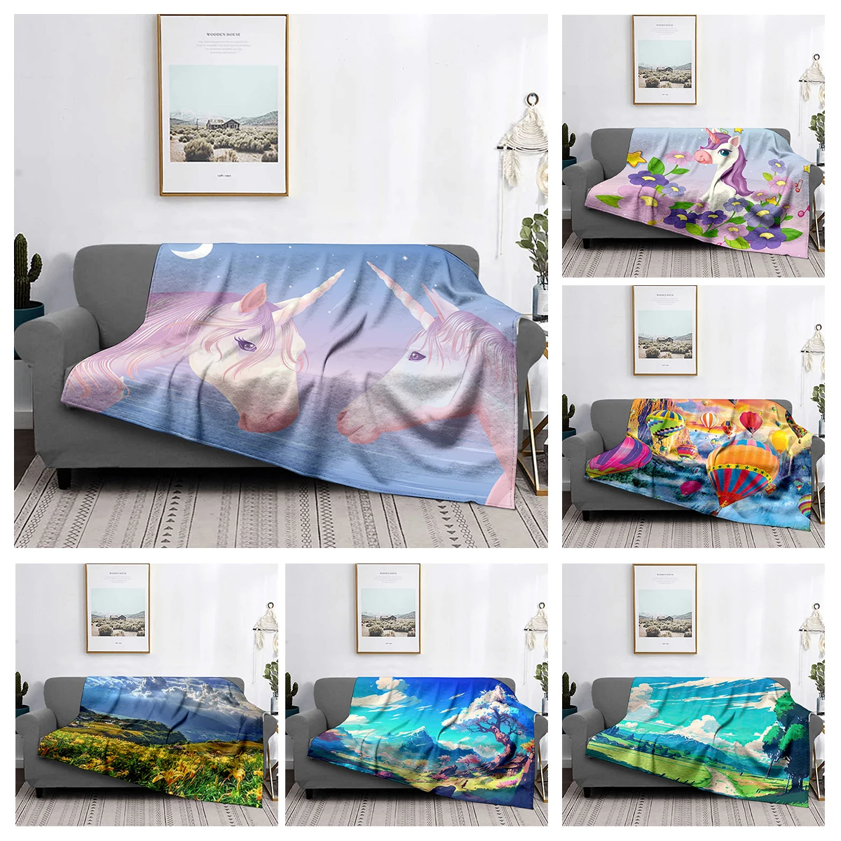 Home decoration plush Sofa blanket Colorful Animal  Bedspread on the bed anime fluffy soft blankets thick blanket for winte