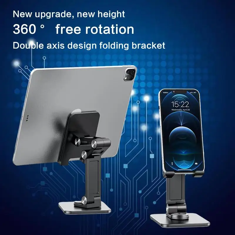 360-Degree Rotation Mobile Phone Holder and Tablet Stand - The Ultimate Hands-Free Solution for Your Devices