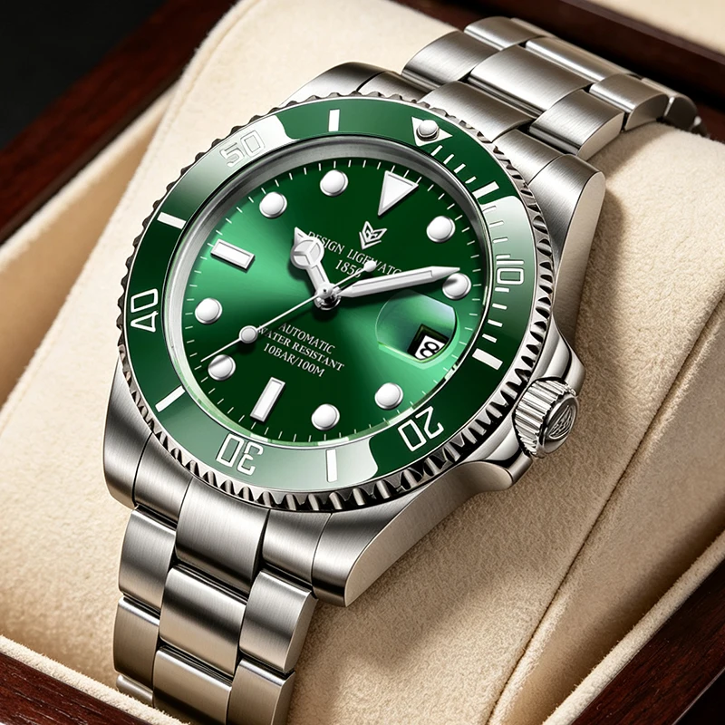 montre-automatique-de-plongee-verte-lige-pour-hommes-etanche-a-100-m-montre-bracelet-mecanique-lumineuse-acier-inoxydable-sport-affaires-horloge-masculine