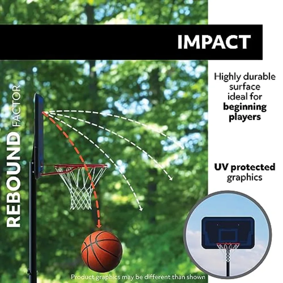 3823 44 Zoll Kombi-Rückwandfelgen-Kombination für die Installation von Basketballkorb im Freien mit robustem Stahlrahmen und Hochleistungsfelge für R