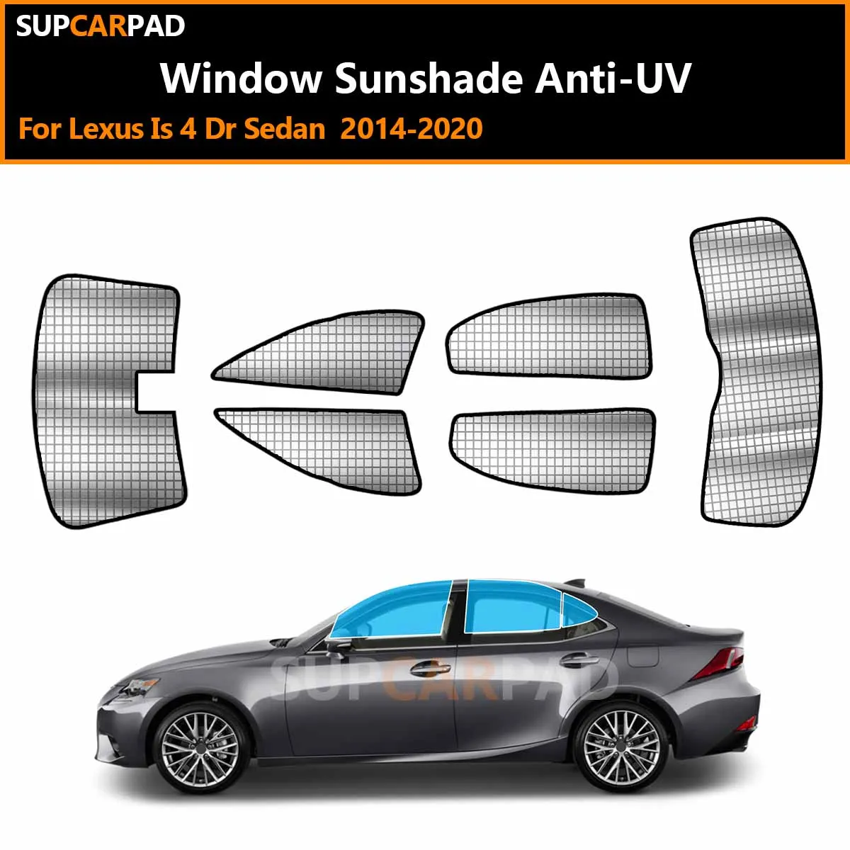 

Для Lexus IS 4-дверный седан 2014-2020: Индивидуальные солнцезащитные шторки на окна автомобиля, анти-УФ, козырьки-дефлекторы, аксессуары