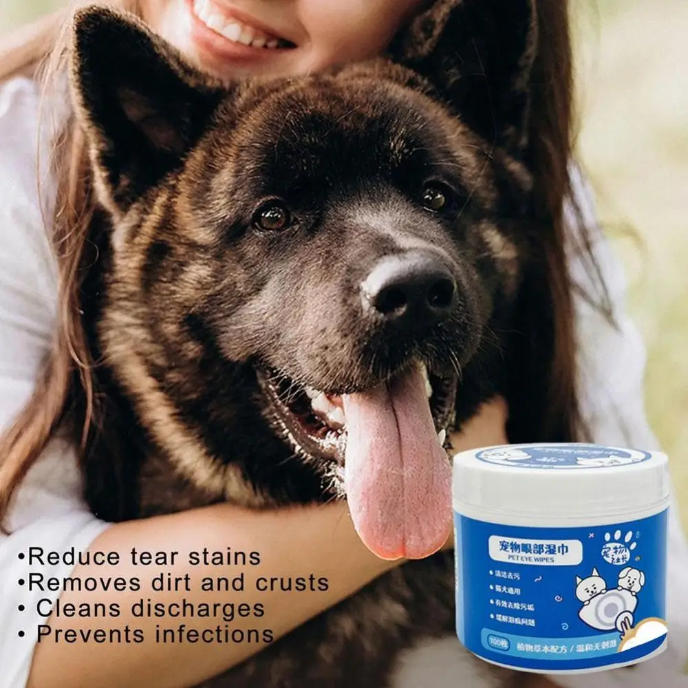 No Irritation Pet Eye Wipes Eyes Tear Stain Remover Ear Cleaning Wipes Dog Cat Tearmark Wet Wipes Pet Wipes