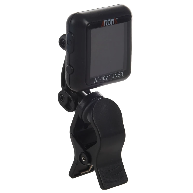 Перезаряжаемый гитарный тюнер Aroma At-102 с клипсой, цветной экран со встроенным аккумулятором, Usb-кабель для хроматической гитары, бас-укулеле