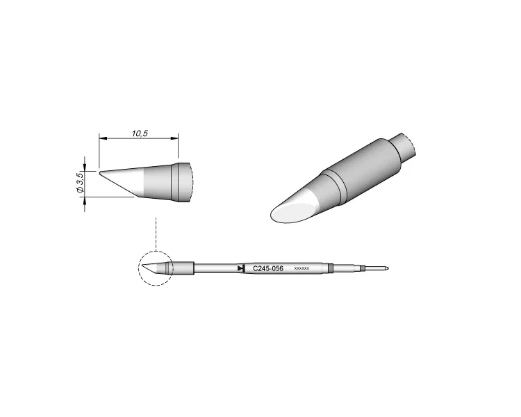 Puntas de soldador C245-951 C245-405, adaptador reemplazable especializado para JBC, mango de C245-845, serie C245