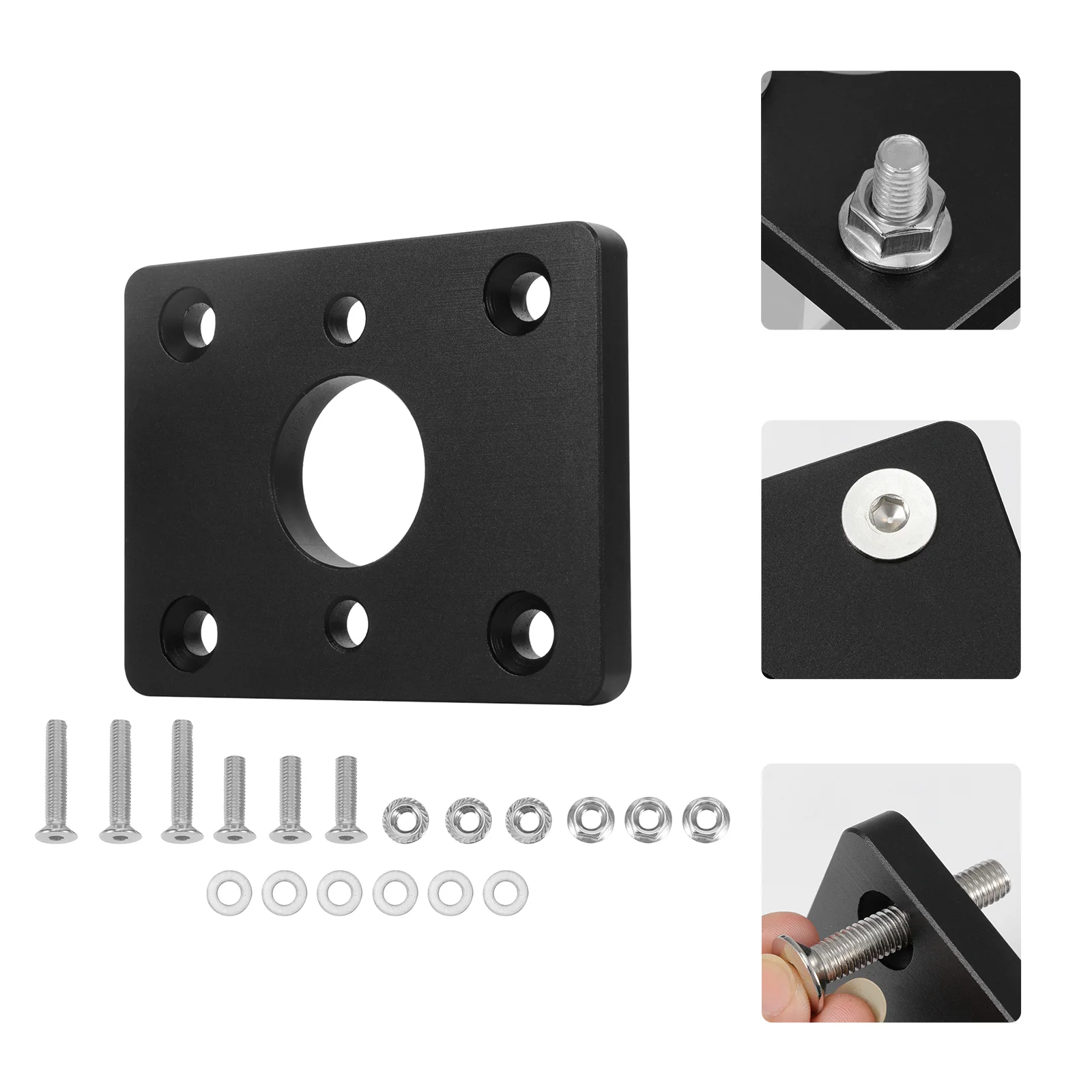 Brake Booster Black Delete Plate Strong Car Supplies Modified Pieces Body Removal for Aluminum Alloy Easy to Install