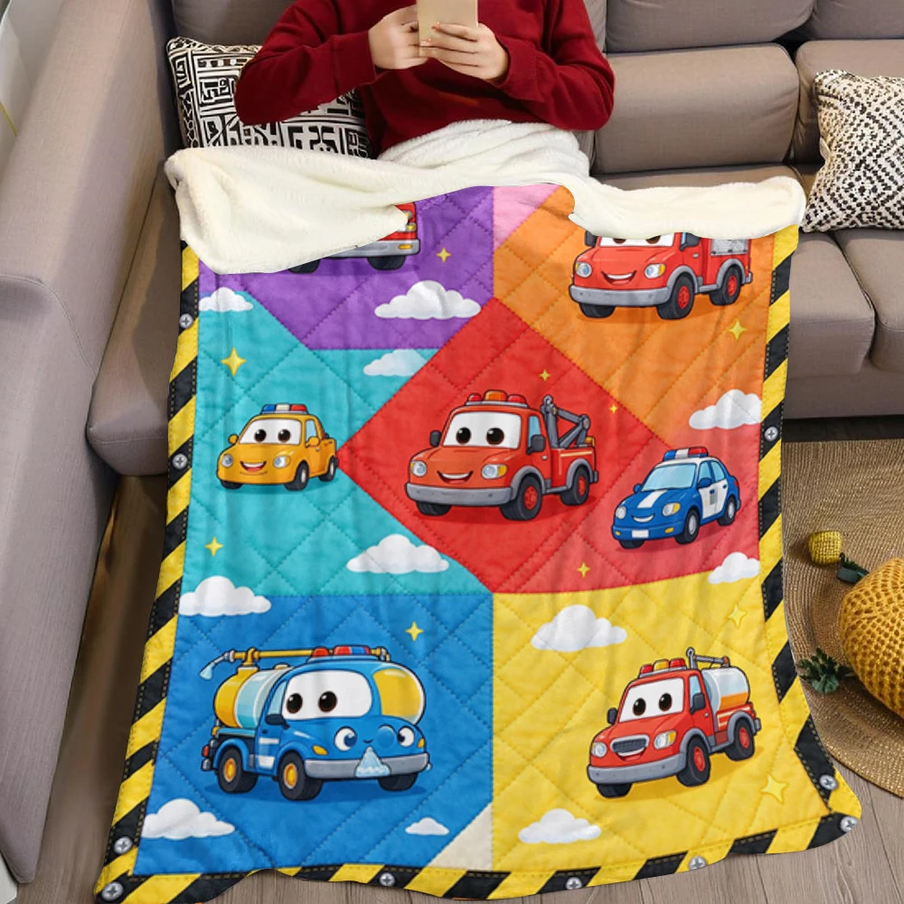 Fire Tow Ice Gear Flannel Blanket Perfect for Sofa Office Bed Travel Sleep Read Relax Camping Four Season Use