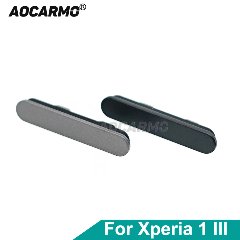 Aocarmo For Sony Xperia 1 III / X1iii MARK3 XQ-BC52 XQ-BC72 SO-51B SOG03 MicroSD Card SIM Tray Slot Port Cover Dust Plug