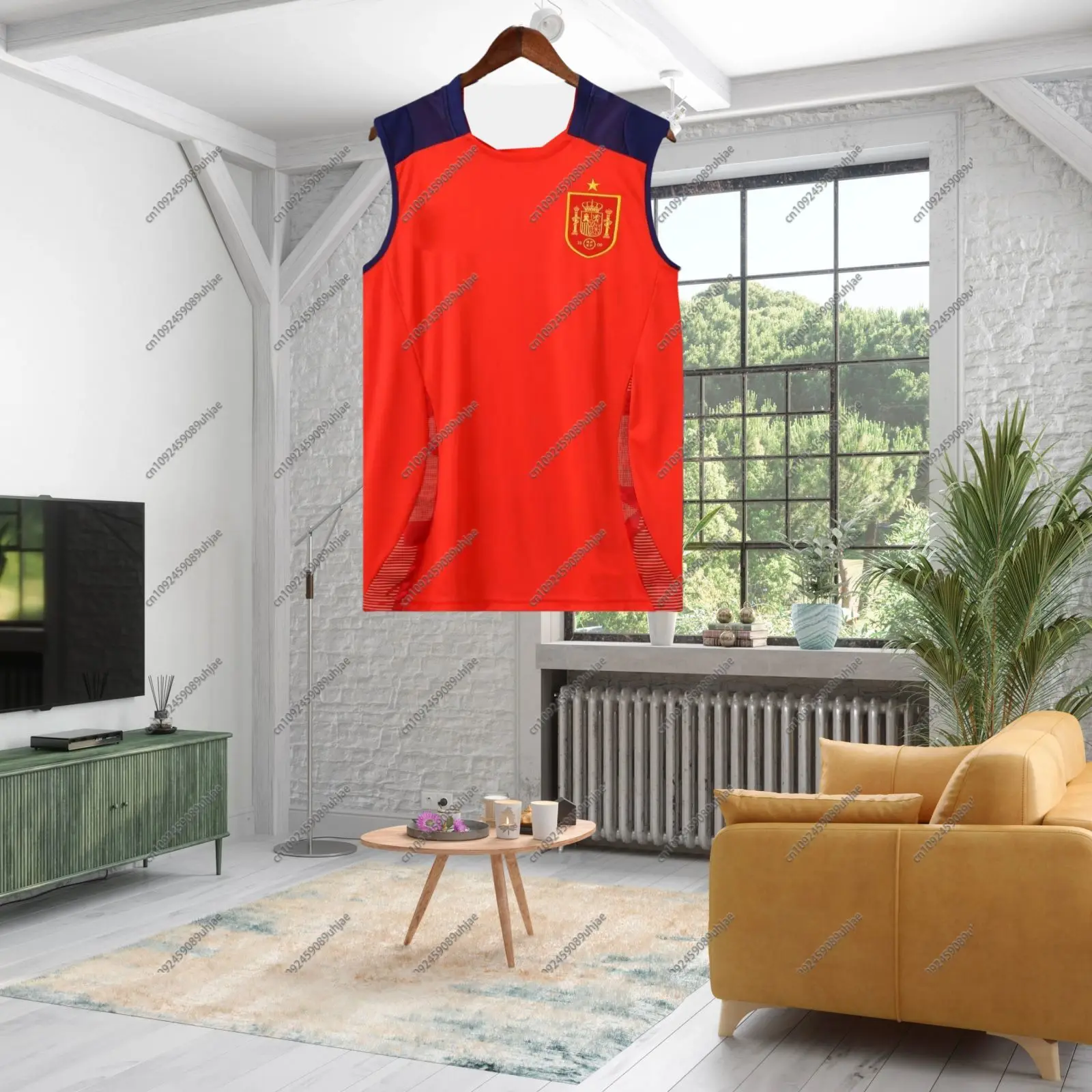 

2025 Summer Spain National Team Football Adult Men's and Women's Sleeveless Vest Children's Sports Training Breathable Vest