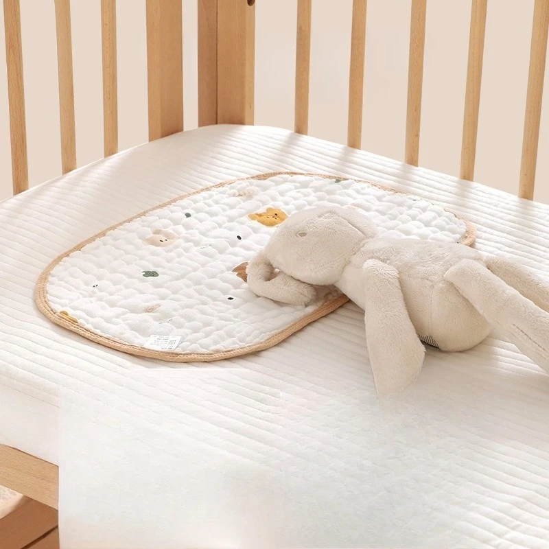 아기 베개 신생아 통기성 및 땀 흡수 방지 침 방지 면 수건