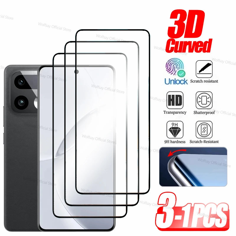 3/2/1PCS Curved Edge Glass For Realme 16 Pro Plus Screen Pro
