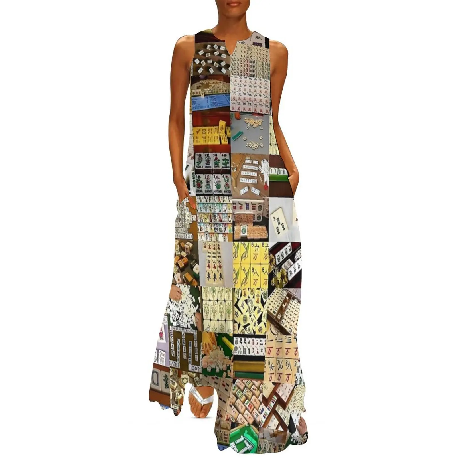 

Mahjong Collage Long Dress Women's long dress dresses for womens dresses ladies 2025 summer