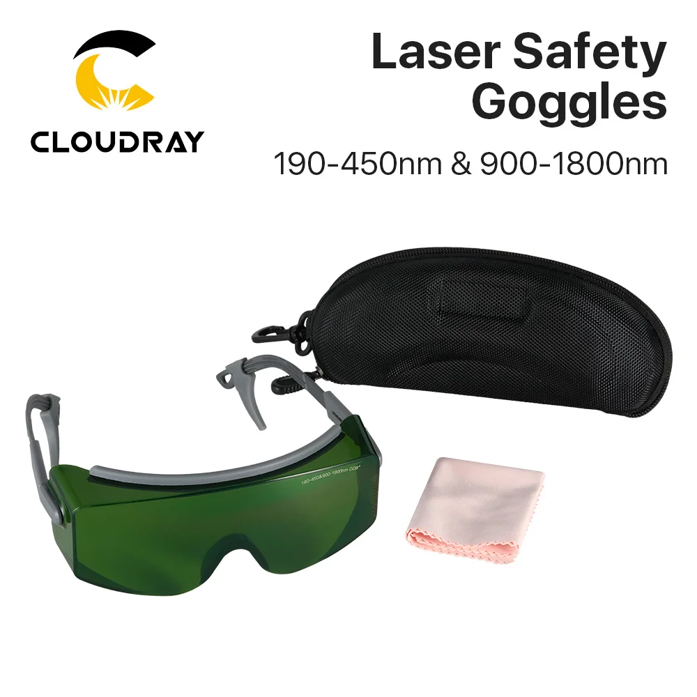 Cloudray Protective Goggles Laser Safety Goggles 190-450nm & 900-1800nm OD8+ CE For Fiber Laser Marking & Cutting