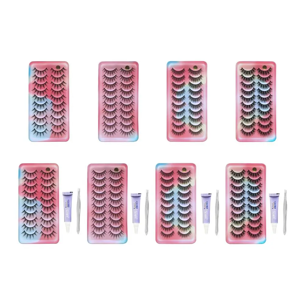 Faux cils épais naturels petit diable Cosplay Extension de faux cils cils Manga moelleux cils de vison