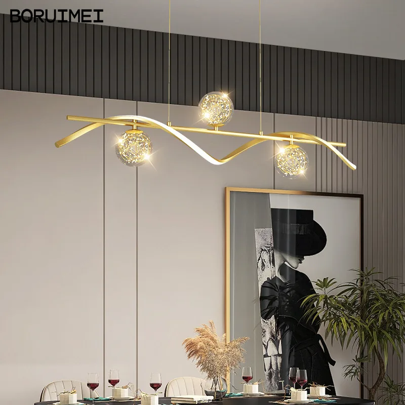 Simple Led Restaurant Pendant Lights Creative Light Luxury Starry Dining Table Bar Chandelier Modern Home Interior Lighting Lamp
