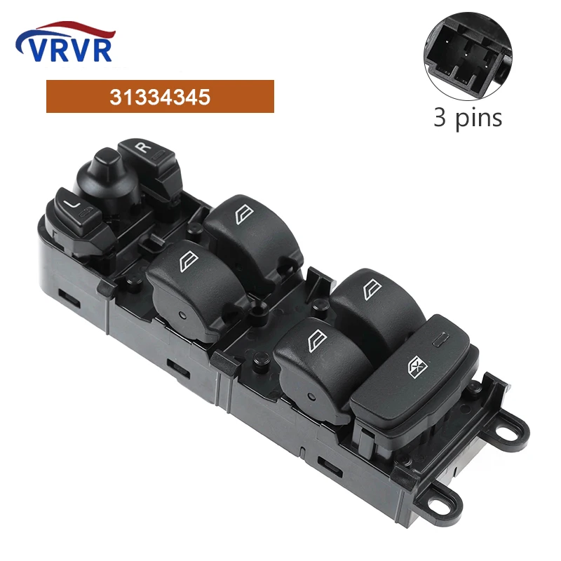 VRVR 31334348 31334345 31453232 31376495 Electric Power Master Window Lifter Switch For Volvo V60 S60 2011-2013 XC60