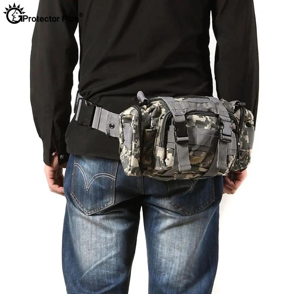 3L Outdoor Camera Bags 600D Tactical Sport Bag Waterproof Camping Climbing Waist Pack Durable Backpack Protector Plus