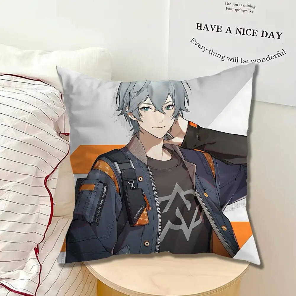 Maeno Aki Tsugino Haru ZENO Pillow Case Square Bedroom Sofa Leisure Comfort Cushion Car Home Decoration 4