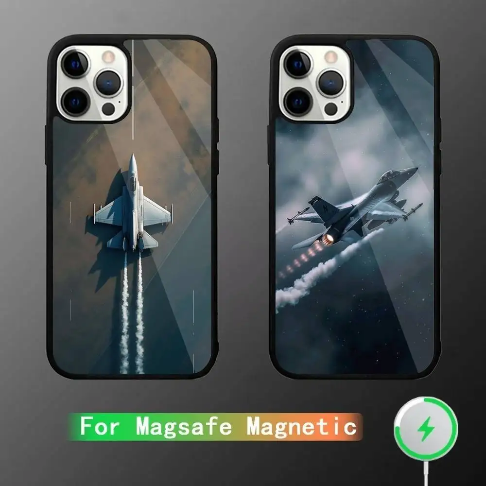 

Fighter Plane Phone Case For iPhone 17,16,15,14,13,12,11,Pro,Max,Plus,Mini,SE4,E Magnetic Magsafe Wireless Charging