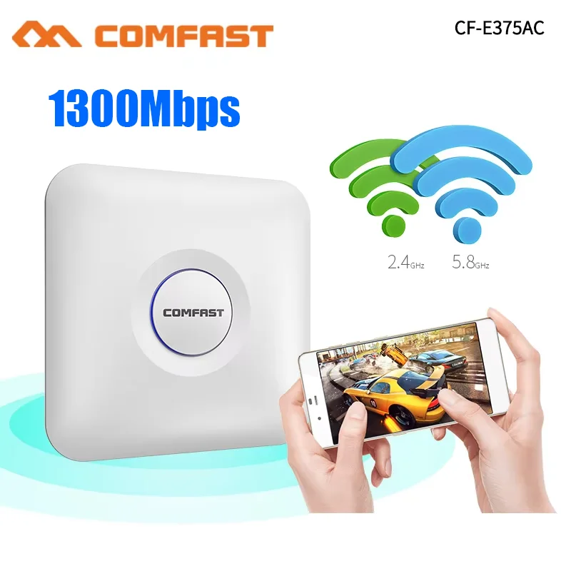 COMFAST 1300Mbps Ceiling AP WIFI 5 Wireless AP 2.4GHz+5.8GHz Router WiFi Access Point 48V POE Power Watchdog EU Plug QCOM Chip