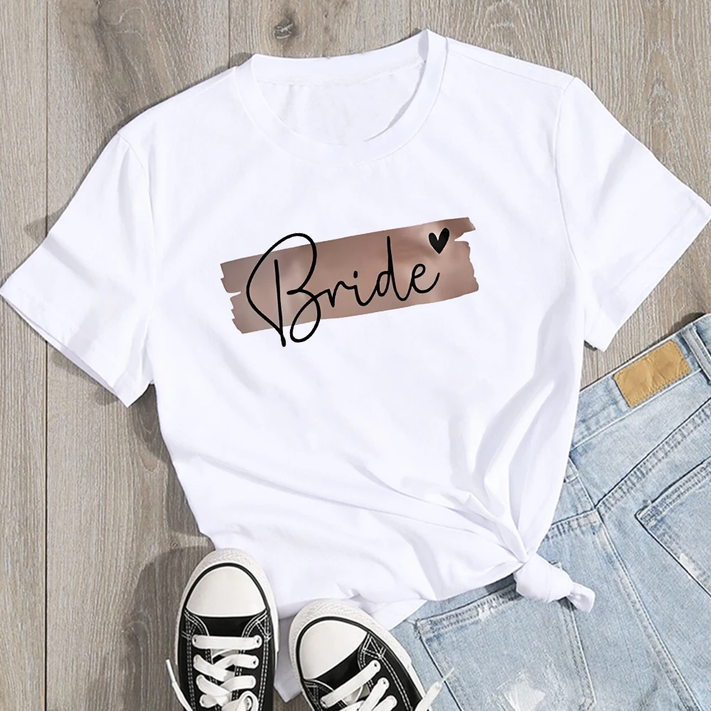 Addio al nubilato Team Bride T Shirt donna bride to be tshirt Wedding Party Ulzzang T-Shirt De La Mariee Evfj Hen Party top T-Shirt