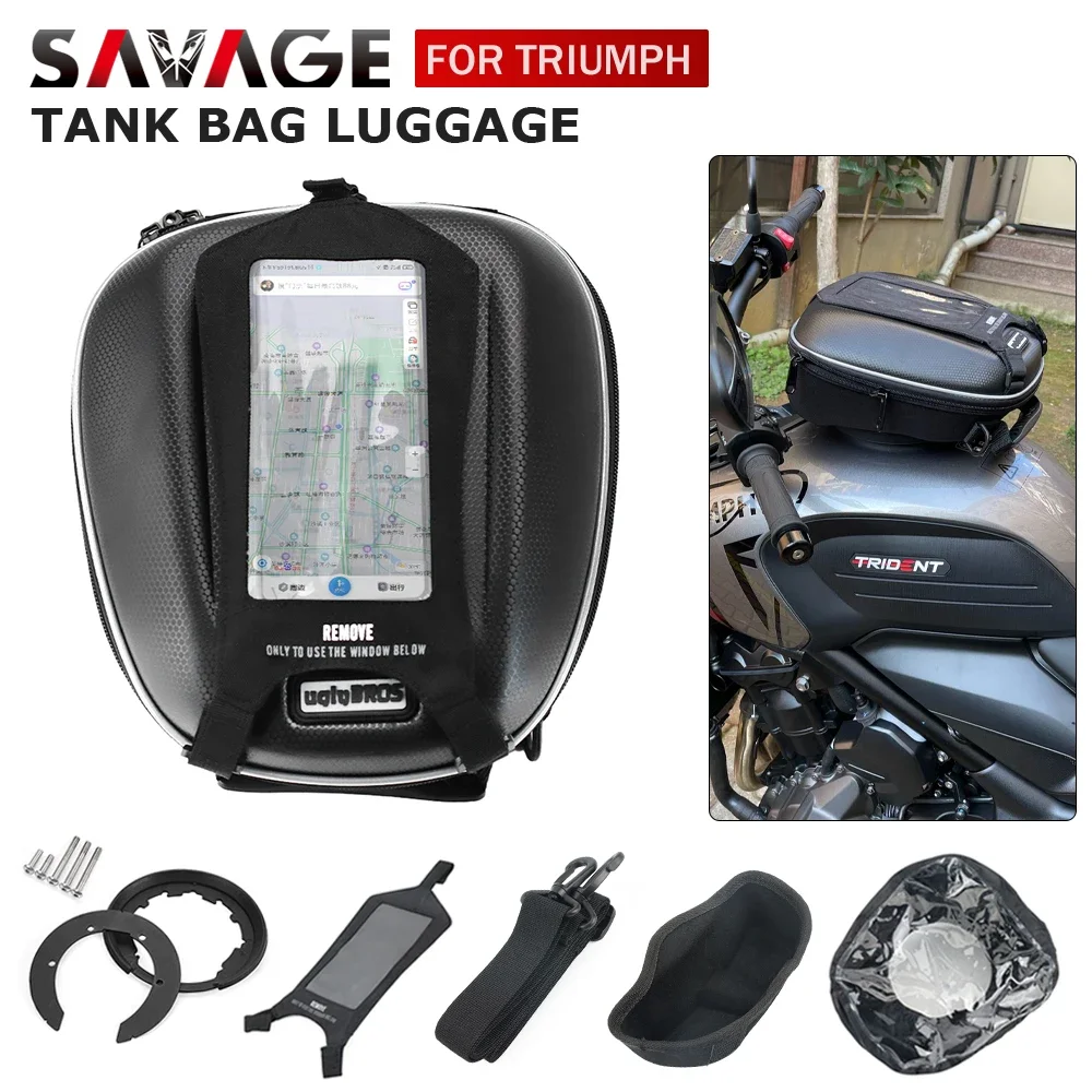 

Tank Bag For Tiger 800 900 1050 1200 1215 Speed Triple Daytona 675 Trident 660 Sprint 1050 955 Motorcycle Luggage Tanklock Parts