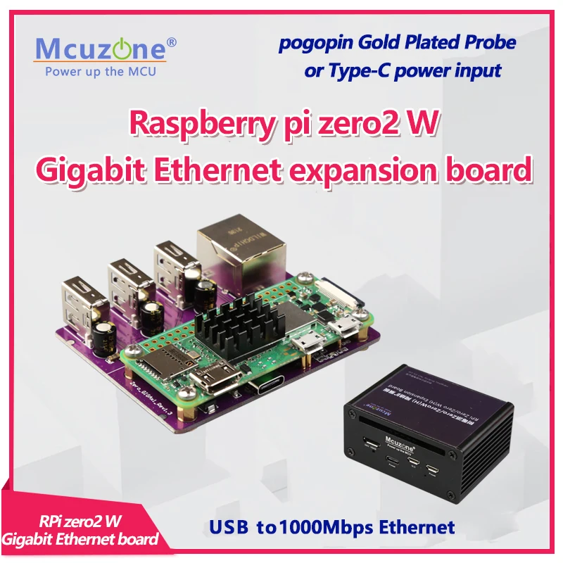 

Материнская плата Raspberry pi zero2 W Gigabit Ethernet, плата расширения USB для Ethernet, стандартная RJ45, Тип C, нулевой