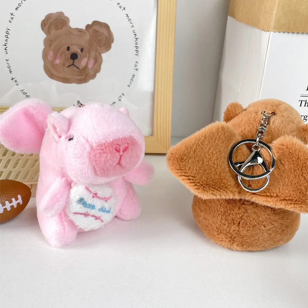 With Wings Capybara Plush Pendant Wings Trembling Pull Rope Capybara Plush Keyring Cartoon Funny Capybara Plushie Doll