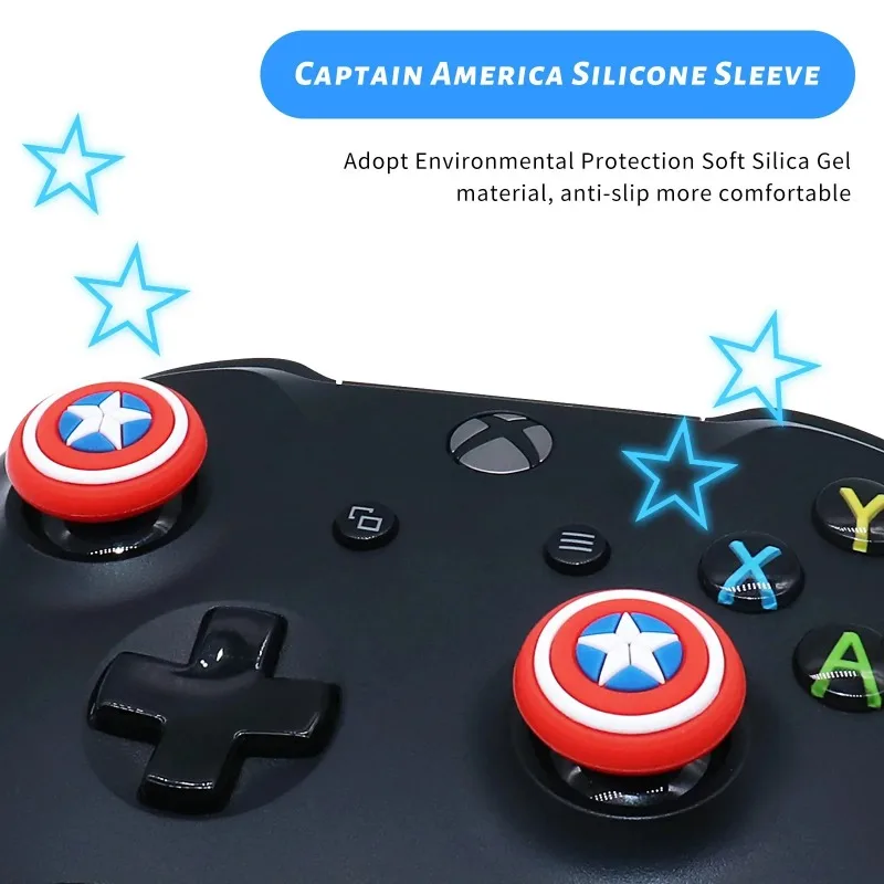 1 par de tapas de agarre para pulgar para PS4, PS5, Playstation Spiderman 5, Xbox Series XS, accesorios para controlador de Joystick de juego