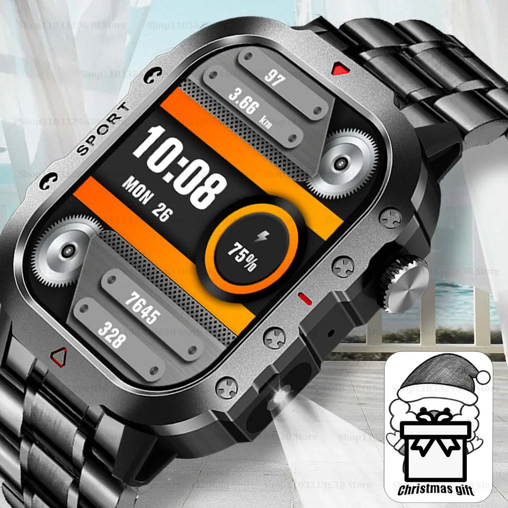 ساعة ذكية عسكرية خارجية للرجال 2.01 HD Spirit Lsland BT Call مراقبة الصحة لتقوم بها بنفسك وجوه شحن لاسلكي ساعات يد