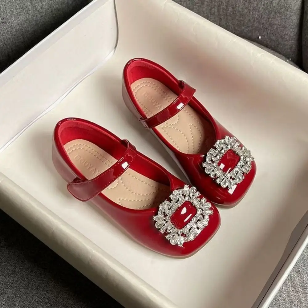 รองเท้าหนังเด็ก PU แบบแมรี่เจน น้ำหนักเบา รองเท้าเด็กพื้นนุ่ม สวมใส่ง่าย สไตล์เจ้าหญิง สำหรับเด็กผู้หญิง ฤดูร้อน
