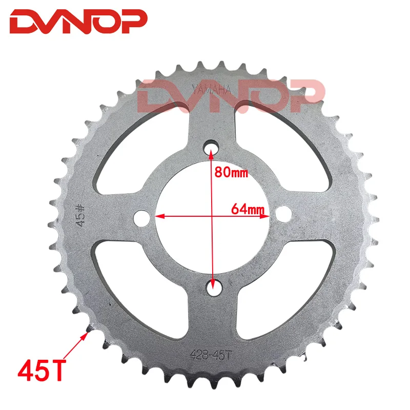 Motorcycle Spare part Chain set with gear sprocket 45T 118L for Yamha YBR125 YBR 125 125cc