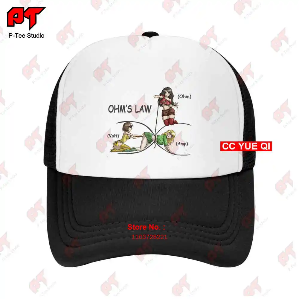 Ohm'S Law Electricity Ohm Volt Amp Electrician Nerd Baseball Caps Truck Cap IU9Z