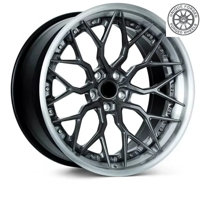 26 Style Wheels Manufacturer Passenger Car Wheels 3 Piece Forged 24 Inch 5x120 Rims