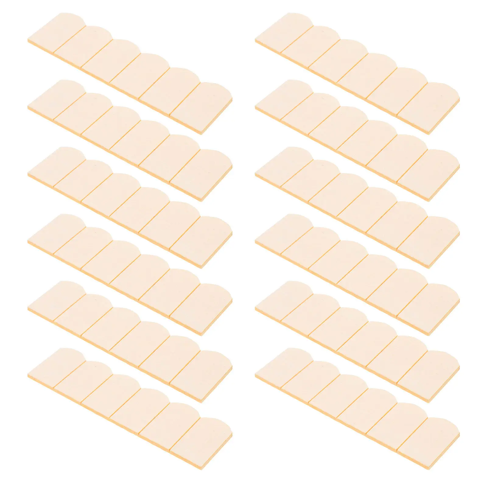 

48Pcs Miniature Roof Tiles Wooden Dollhouse Shingles Set Realistic Fish Scale Texture DIY Unfinished Blank Hardwood for Painting