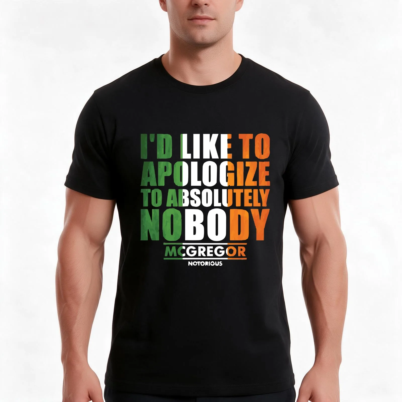 Conor McGregot Apolozige to Nobody T-Shirt Summer Casual Cotton Tee Oversized Streetwear Tops Vintage Graphic Print