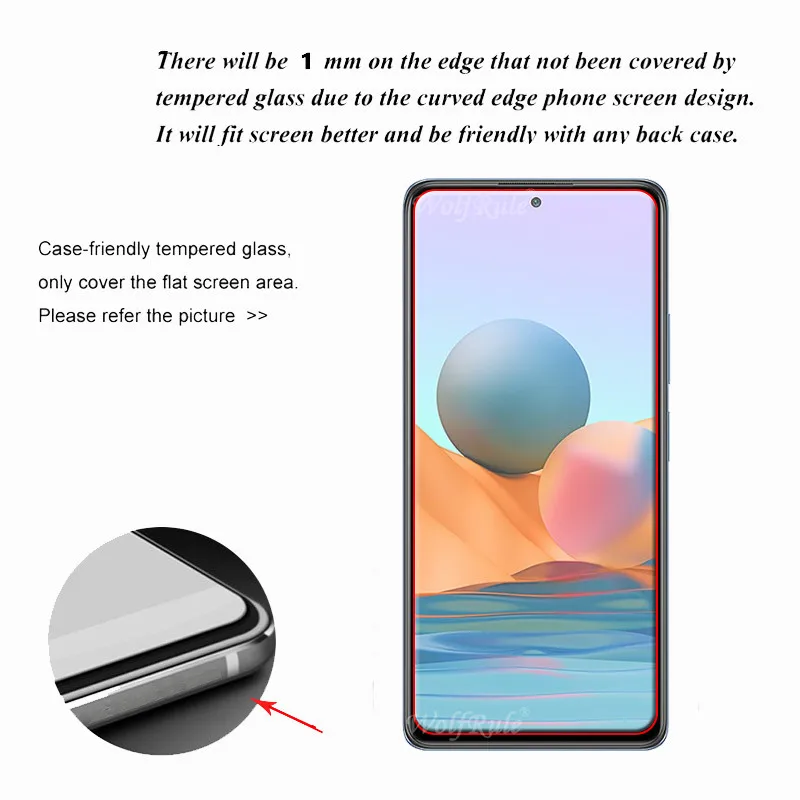 4-in-1 For Xiaomi Redmi Note 10 Pro Glass For Redmi Note 10 Pro HD Screen Protector For Poco M3 Redmi Note 9 10 Pro Camera Glass