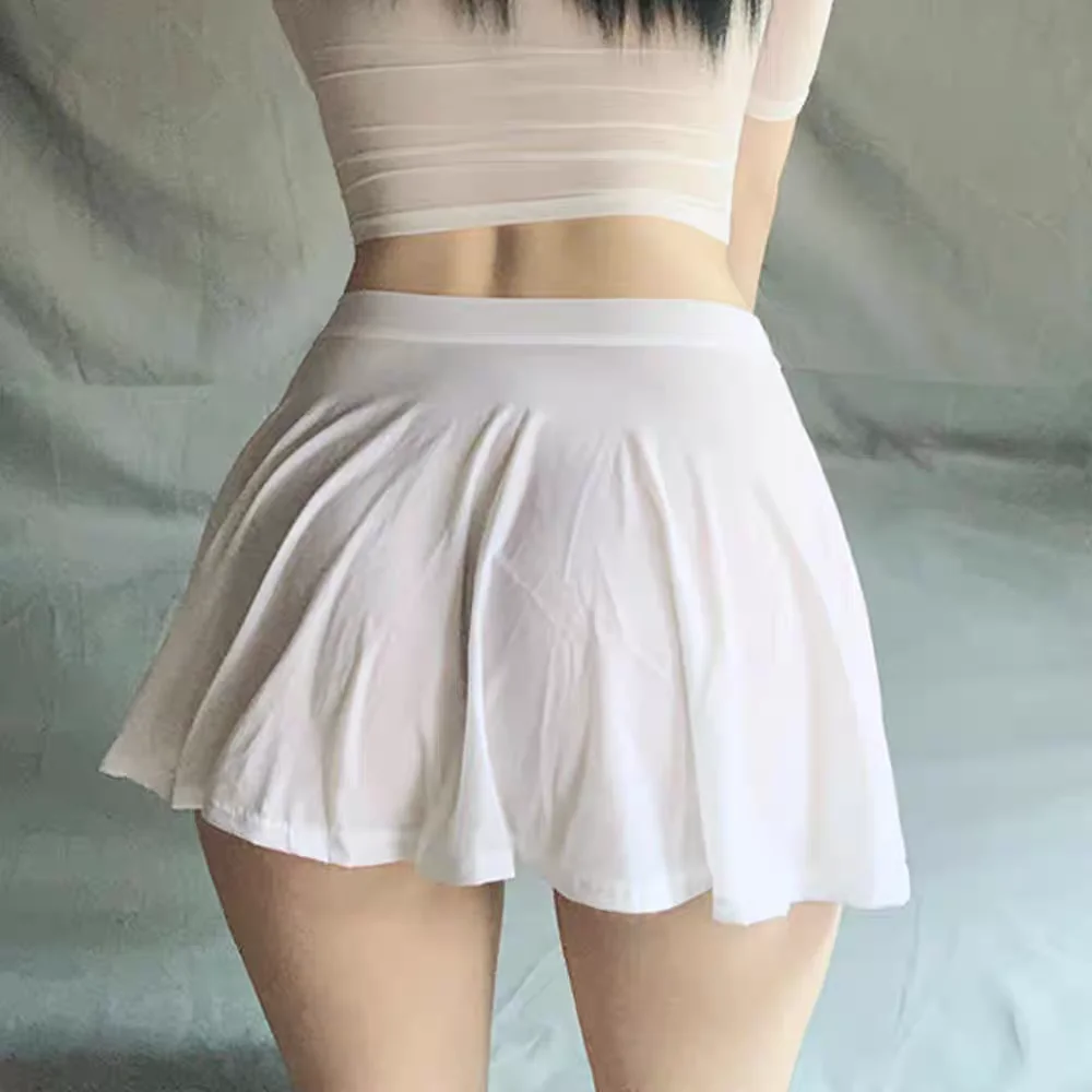 Pure hoge taille A-lijn rok Koreaanse stijl effen kleur zomer casual rok voor dames